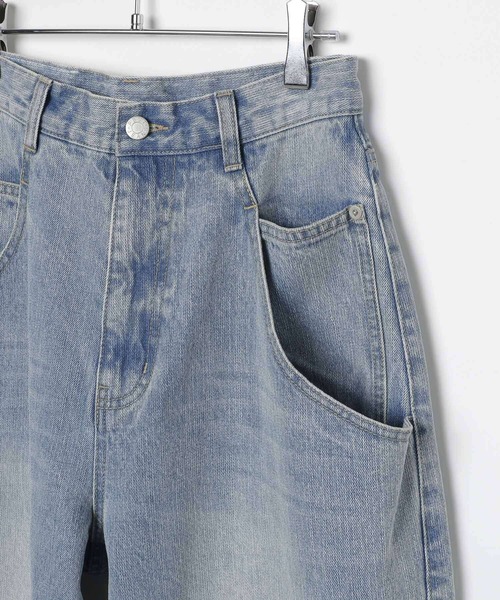 PAGEBOY（ページボーイ）の「カーブポケットデニム（デニムパンツ・レディース・ブルー/ブラック・SMALL/MEDIUM）」の5枚目の写真