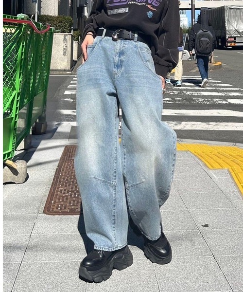 PAGEBOY（ページボーイ）の「カーブポケットデニム（デニムパンツ・レディース・ブルー/ブラック・SMALL/MEDIUM）」の21枚目の写真