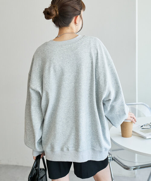 【ユニセックス】チェーンステッチモチーフ刺繍スウェット（Tシャツ/カットソー）｜DISCOAT（ディスコート）