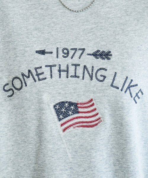 【ユニセックス】チェーンステッチモチーフ刺繍スウェット（Tシャツ/カットソー）｜DISCOAT（ディスコート）