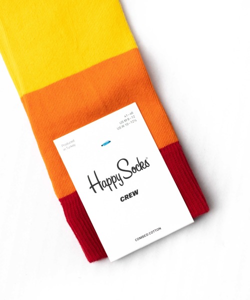 Happy Socks(ハッピーソックス)の「★HAPPY SOCKS★パネルボーダーデザインソックス(ソックス/靴下・メンズ・その他・SMALL/MEDIUM)」の3枚目の写真
