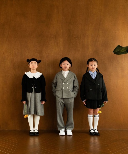 LOWRYS FARM（ローリーズファーム）の「メランジツイルジャンパースカート　241720（ジャンパースカート・キッズ・グレー/チャコールグレー/ブラウン・110cm/120cm/130cm/140cm/150cm）」の15枚目の写真