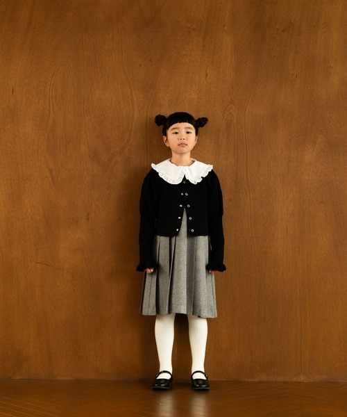 LOWRYS FARM（ローリーズファーム）の「メランジツイルジャンパースカート　241720（ジャンパースカート・キッズ・グレー/チャコールグレー/ブラウン・110cm/120cm/130cm/140cm/150cm）」の16枚目の写真