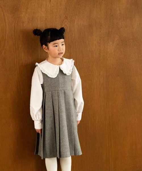LOWRYS FARM（ローリーズファーム）の「メランジツイルジャンパースカート　241720（ジャンパースカート・キッズ・グレー/チャコールグレー/ブラウン・110cm/120cm/130cm/140cm/150cm）」の19枚目の写真