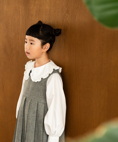 LOWRYS FARM（ローリーズファーム）の「メランジツイルジャンパースカート　241720（ジャンパースカート・キッズ・グレー/チャコールグレー/ブラウン・110cm/120cm/130cm/140cm/150cm）」の20枚目の写真