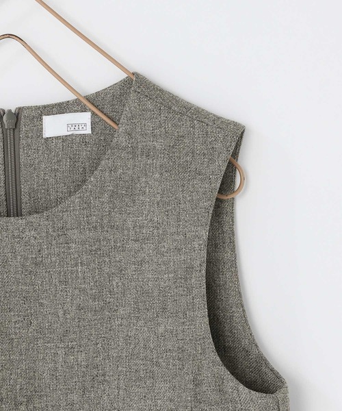 LOWRYS FARM（ローリーズファーム）の「メランジツイルジャンパースカート　241720（ジャンパースカート・キッズ・グレー/チャコールグレー/ブラウン・110cm/120cm/130cm/140cm/150cm）」の4枚目の写真