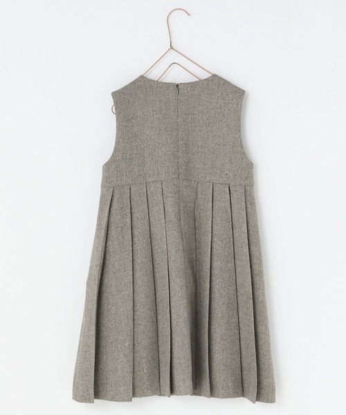 LOWRYS FARM（ローリーズファーム）の「メランジツイルジャンパースカート　241720（ジャンパースカート・キッズ・グレー/チャコールグレー/ブラウン・110cm/120cm/130cm/140cm/150cm）」の7枚目の写真