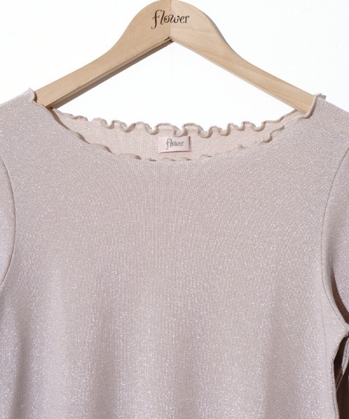flower(フラワー)の「シャイニーメロウロングスリーブ(Tシャツ/カットソー・レディース・ピンク/シルバー・FREE)」の5枚目の写真