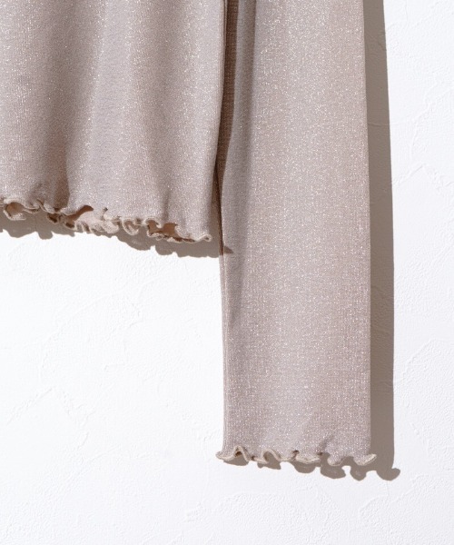 flower(フラワー)の「シャイニーメロウロングスリーブ(Tシャツ/カットソー・レディース・ピンク/シルバー・FREE)」の7枚目の写真