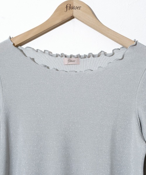 flower(フラワー)の「シャイニーメロウロングスリーブ(Tシャツ/カットソー・レディース・ピンク/シルバー・FREE)」の12枚目の写真