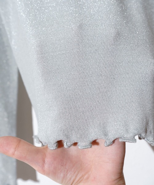 flower(フラワー)の「シャイニーメロウロングスリーブ(Tシャツ/カットソー・レディース・ピンク/シルバー・FREE)」の16枚目の写真