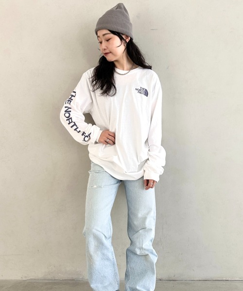 THE NORTH FACE（ザノースフェイス）の「国内未発売 USモデル THE NORTH FACE(ザ・ノースフェイス)/袖ロゴ ロンT ルーズフィット オーバーサイズ 長袖Tシャツ/M L/S SLEEVE HIT GRAPHIC TEE（Tシャツ/カットソー・レディース・ブラック/ブルー/ホワイト・M/S/XL/L）」の15枚目の写真