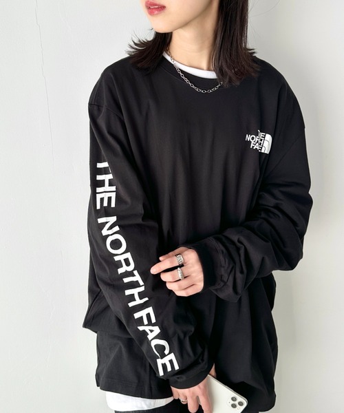 THE NORTH FACE（ザノースフェイス）の「国内未発売 USモデル THE NORTH FACE(ザ・ノースフェイス)/袖ロゴ ロンT ルーズフィット オーバーサイズ 長袖Tシャツ/M L/S SLEEVE HIT GRAPHIC TEE（Tシャツ/カットソー・レディース・ブラック/ブルー/ホワイト・M/S/XL/L）」の7枚目の写真