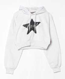 STARTER BLACK LABEL | STARTER LADYS スウェットショート丈プリントプルパーカー 裏起毛(パーカー)