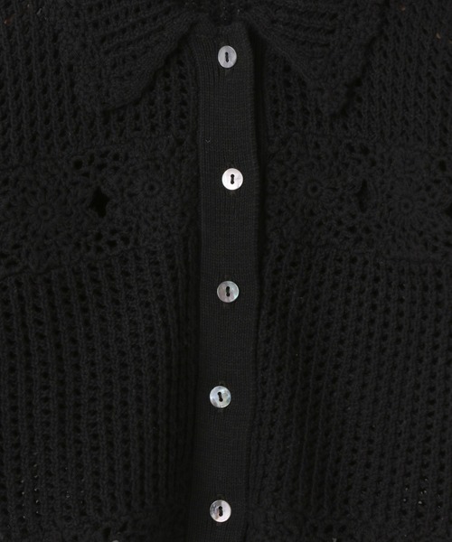 LOWRYS FARM（ローリーズファーム）の「カギバリカーディガン　319674（カーディガン/ボレロ・キッズ・アイボリー/ブラック・110cm/120cm/130cm/140cm/150cm）」の7枚目の写真