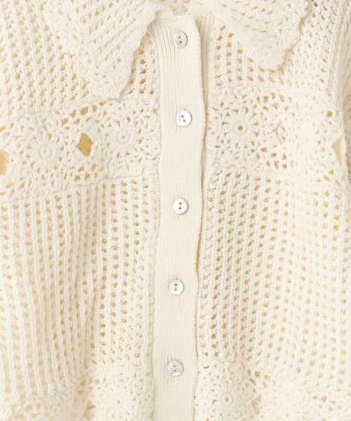 LOWRYS FARM（ローリーズファーム）の「カギバリカーディガン　319674（カーディガン/ボレロ・キッズ・アイボリー/ブラック・110cm/120cm/130cm/140cm/150cm）」の11枚目の写真