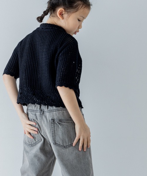 LOWRYS FARM（ローリーズファーム）の「カギバリカーディガン　319674（カーディガン/ボレロ・キッズ・アイボリー/ブラック・110cm/120cm/130cm/140cm/150cm）」の20枚目の写真