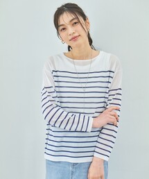 シアーバスクボーダーニット