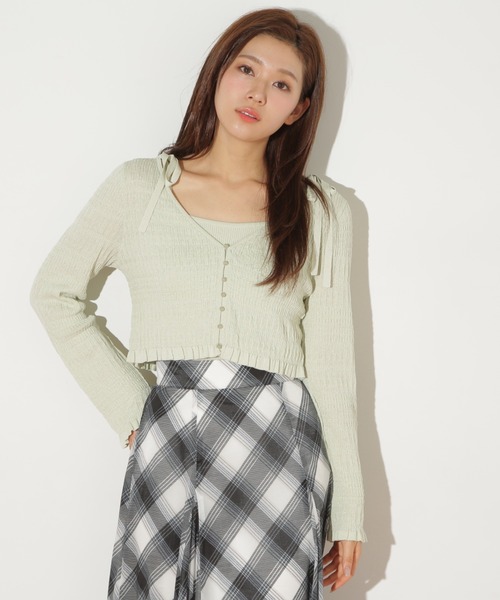 JILL by JILL STUART(ジルバイジルスチュアート)の「シャーリングニットアンサンブル(ニット/セーター・レディース・ミント/ラベンダー/ホワイト系その他・FREE)」の14枚目の写真