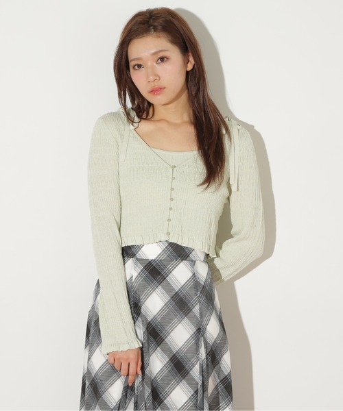 JILL by JILL STUART(ジルバイジルスチュアート)の「シャーリングニットアンサンブル(ニット/セーター・レディース・ミント/ラベンダー/ホワイト系その他・FREE)」の15枚目の写真
