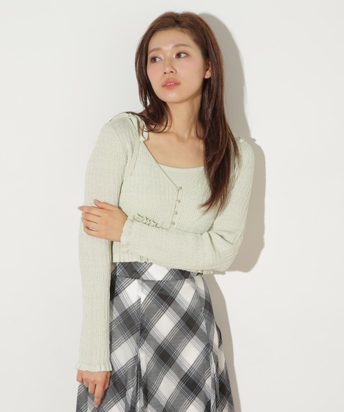JILL by JILL STUART(ジルバイジルスチュアート)の「シャーリングニットアンサンブル(ニット/セーター・レディース・ミント/ラベンダー/ホワイト系その他・FREE)」の16枚目の写真