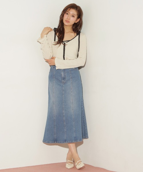 JILL by JILL STUART(ジルバイジルスチュアート)の「シャーリングニットアンサンブル(ニット/セーター・レディース・ミント/ラベンダー/ホワイト系その他・FREE)」の9枚目の写真