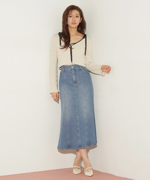 JILL by JILL STUART(ジルバイジルスチュアート)の「シャーリングニットアンサンブル(ニット/セーター・レディース・ミント/ラベンダー/ホワイト系その他・FREE)」の11枚目の写真