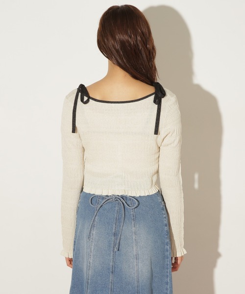 JILL by JILL STUART(ジルバイジルスチュアート)の「シャーリングニットアンサンブル(ニット/セーター・レディース・ミント/ラベンダー/ホワイト系その他・FREE)」の13枚目の写真