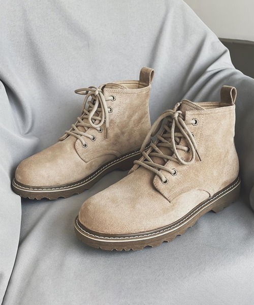 値下げ！ATTACHMENT ベージュレザーブーツ 楽天市場】厚底 レースアップブーツ PUレザー ショートブーツ ラウンド