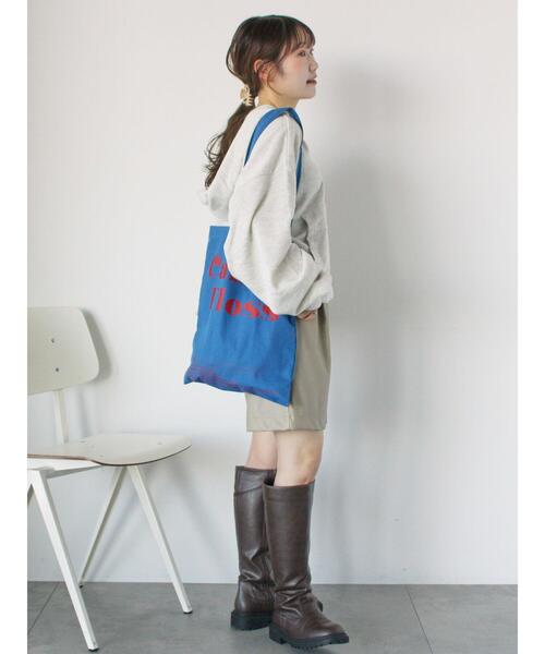 ehka sopo（エヘカソポ）の「ハーフジップショート丈パーカー（Tシャツ/カットソー・レディース・ラベンダー/キナリ/オフホワイト/グリーン・F）」の11枚目の写真