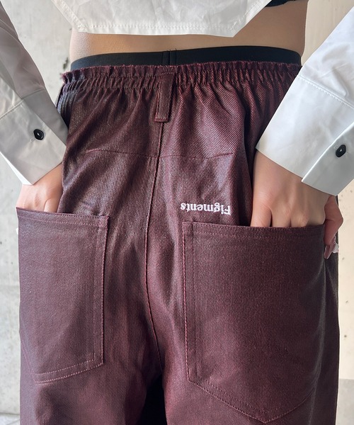 Figments(フィグメンツ)の「ダブルウエストコーティングパンツ(その他パンツ・レディース・ブラック/ワイン・MEDIUM/SMALL)」の4枚目の写真