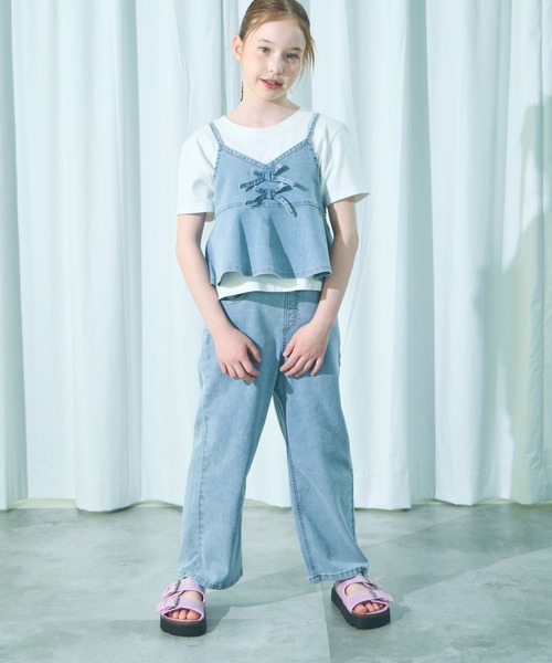 セール】【PAIRMANON COEUR】プチリボン付き デニムキャミ