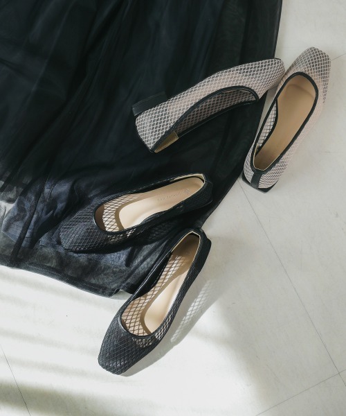 Bou Jeloud（ブージュルード）の「メッシュパンプス（パンプス・レディース・ベージュ/ブラック・M/L）」の2枚目の写真