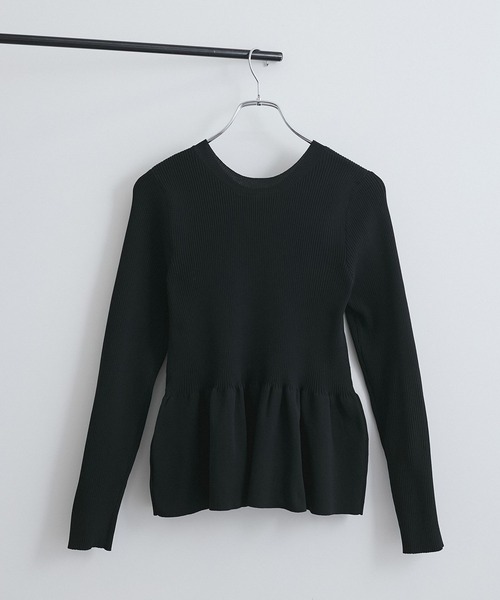 VIS(ビス)の「【前後2WAY】ペプラムカーディガン【アンチピリング】(カーディガン/ボレロ・レディース・ホワイト/ブラック/サックスブルー・FREE)」の11枚目の写真