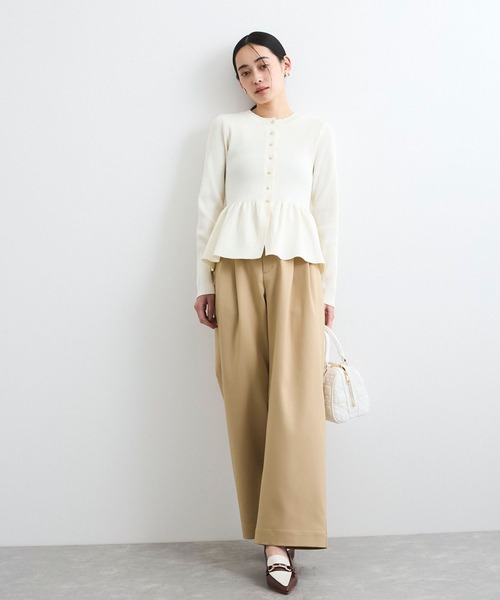 VIS(ビス)の「【前後2WAY】ペプラムカーディガン【アンチピリング】(カーディガン/ボレロ・レディース・ホワイト/ブラック/サックスブルー・FREE)」の18枚目の写真