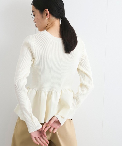 VIS(ビス)の「【前後2WAY】ペプラムカーディガン【アンチピリング】(カーディガン/ボレロ・レディース・ホワイト/ブラック/サックスブルー・FREE)」の20枚目の写真