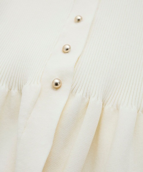 VIS(ビス)の「【前後2WAY】ペプラムカーディガン【アンチピリング】(カーディガン/ボレロ・レディース・ホワイト/ブラック/サックスブルー・FREE)」の21枚目の写真