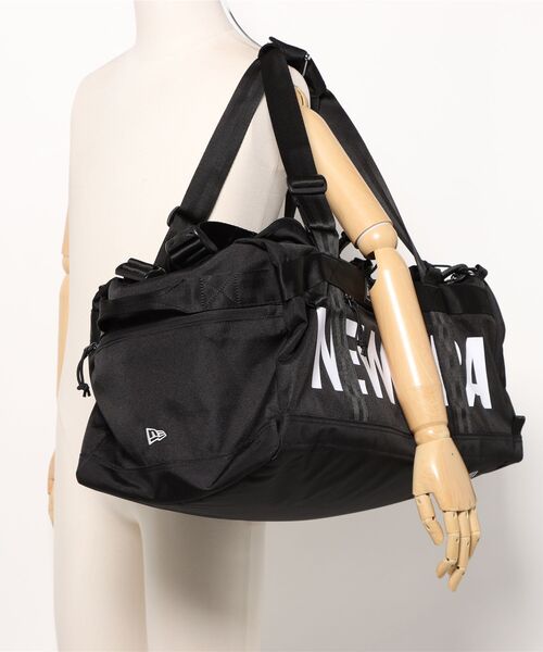 NEW ERA(ニューエラ)の「【NEW ERA/ニューエラ】CLUB DUFFLE BAG(ボストンバッグ・メンズ・ブラック/ブラック×ホワイト・FREE)」の9枚目の写真