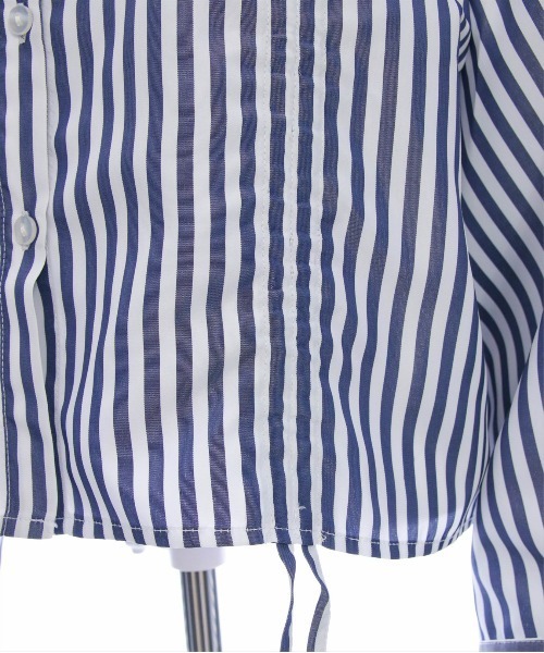 CLEAR BASIC（クリアベーシック）の「裾ドロストストライプシャツ [着回し力万能 大人ガーリー ]≪CLEAR BASIC≫（シャツ/ブラウス・レディース・サックスブルー/オフホワイト/ブルー系その他・F）」の18枚目の写真