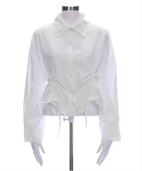 CLEAR BASIC（クリアベーシック）の「裾ドロストストライプシャツ [着回し力万能 大人ガーリー ]≪CLEAR BASIC≫（シャツ/ブラウス・レディース・サックスブルー/オフホワイト/ブルー系その他・F）」の19枚目の写真