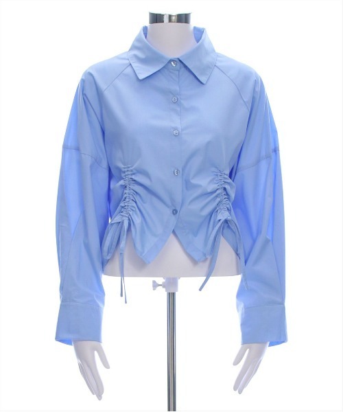 CLEAR BASIC（クリアベーシック）の「裾ドロストストライプシャツ [着回し力万能 大人ガーリー ]≪CLEAR BASIC≫（シャツ/ブラウス・レディース・サックスブルー/オフホワイト/ブルー系その他・F）」の21枚目の写真