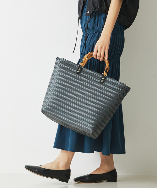 abahouse mavie(アバハウスマヴィ)の「バンブートートバック(かごバッグ・レディース・ブラック/ダークブラウン・フリー)」の10枚目の写真