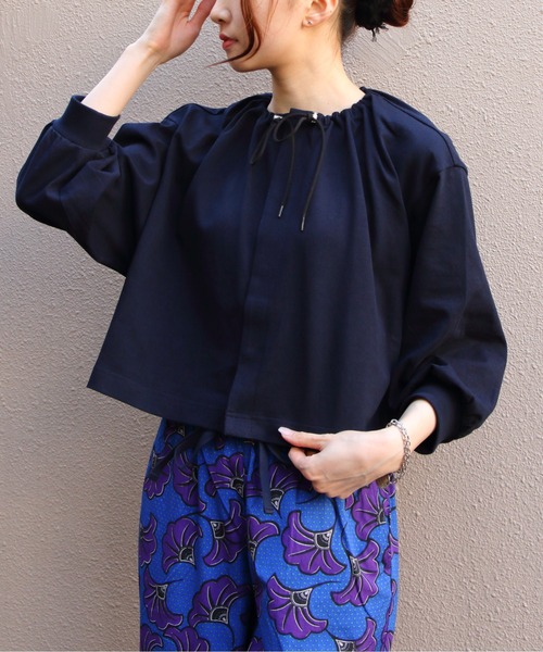 LE GLAZIK(ルグラジック)の「LE GLAZIK/ル グラジック クルーネックカーディガン CREW NECK CARDIGAN LG-C0457 DCT(カーディガン/ボレロ・レディース・ダークネイビー/ブルー・36)」の2枚目の写真