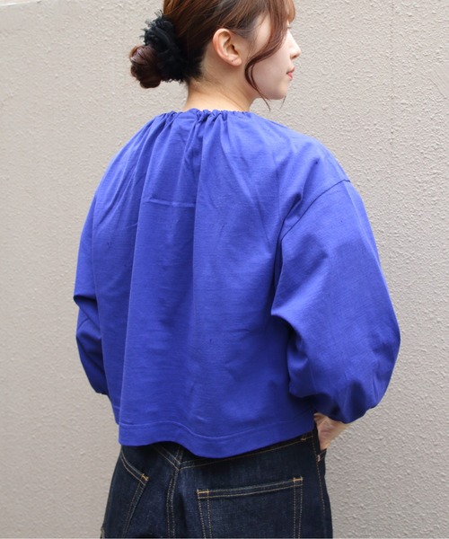 LE GLAZIK(ルグラジック)の「LE GLAZIK/ル グラジック クルーネックカーディガン CREW NECK CARDIGAN LG-C0457 DCT(カーディガン/ボレロ・レディース・ダークネイビー/ブルー・36)」の6枚目の写真