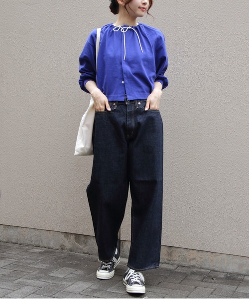 LE GLAZIK(ルグラジック)の「LE GLAZIK/ル グラジック クルーネックカーディガン CREW NECK CARDIGAN LG-C0457 DCT(カーディガン/ボレロ・レディース・ダークネイビー/ブルー・36)」の8枚目の写真