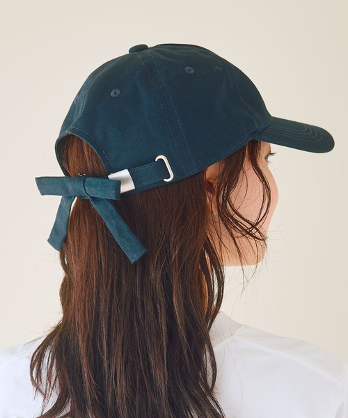 CROSS FUNCTION（クロスファンクション）の「《UPF50+》エブ楽 ツイルリボンキャップ【CF/クロスファンクション】（キャップ・レディース・ネイビー/ベージュ/ブラック・M/57.5cm）」の20枚目の写真