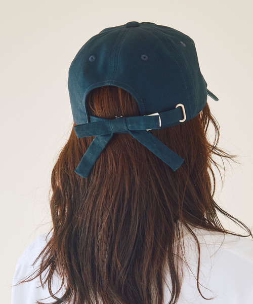 CROSS FUNCTION（クロスファンクション）の「《UPF50+》エブ楽 ツイルリボンキャップ【CF/クロスファンクション】（キャップ・レディース・ネイビー/ベージュ/ブラック・M/57.5cm）」の22枚目の写真