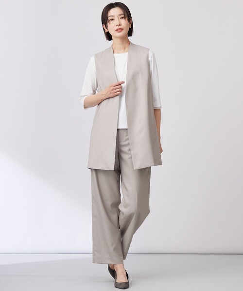 J.PRESS(ジェイプレス)の「【セットアップ対応・洗える・UV加工・吸水速乾】OXIJEWELストレッチ ジレ(その他アウター・レディース・ネイビー系/シルバー系/ライトグレー系/ベージュ系・T13)」の5枚目の写真