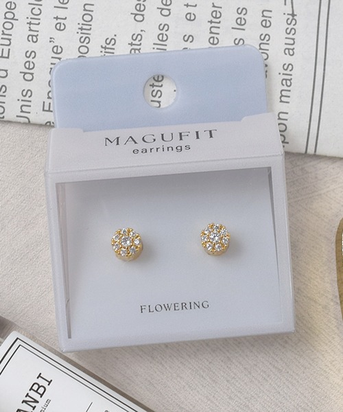 Flowering（フラワーリング）の「【MAGUFIT】ラウンドパヴェ/スター/マグネットイヤリング（イヤリング・レディース・シルバー/ゴールド系1/ゴールド/シルバー系1/ホワイト/ゴールド系2/ピンクゴールド・FREE）」の9枚目の写真