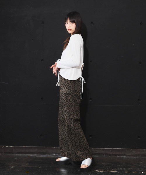 DIP IN CHOCOLATE(ディップインチョコレート)の「レオパードワイドパンツ【DIP IN CHOCOLATE】(その他パンツ・レディース・ベージュ/ブラウン・F)」の20枚目の写真